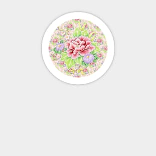 Pink Kimono Bouquet Sticker